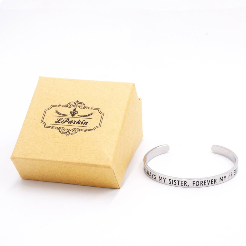 LParkin Always My Sister Forever My Friend Bracelet Gift Friends Sisters Wedding Birthday