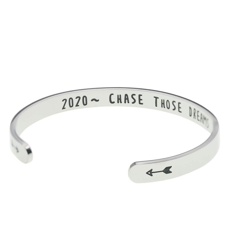 LParkin 2020 Graduation Bracelet Chase Those Dreams Inspirational Bracelets Gift Graduation Jewelry Gifts for Grads College High School Moving Away Gi