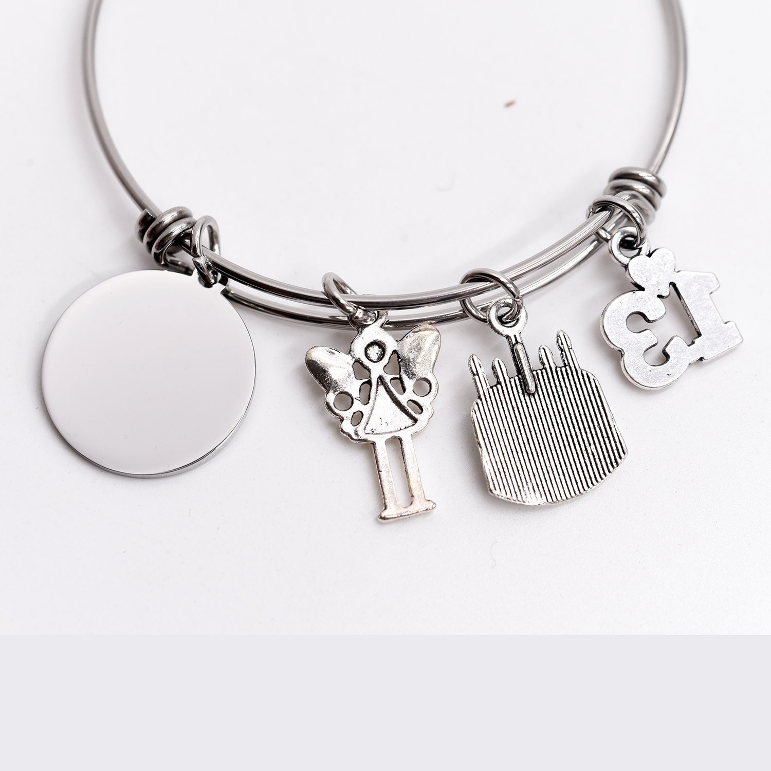 LParkin 13th Birthday Gifts for Girls Gifts for Her Stainless Steel Expandable Bangle