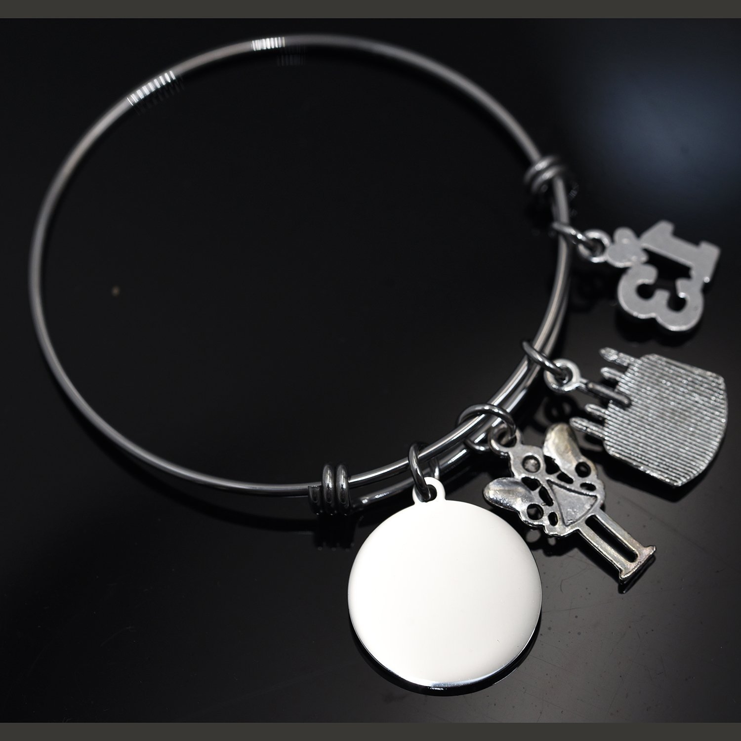 LParkin 13th Birthday Gifts for Girls Gifts for Her Stainless Steel Expandable Bangle