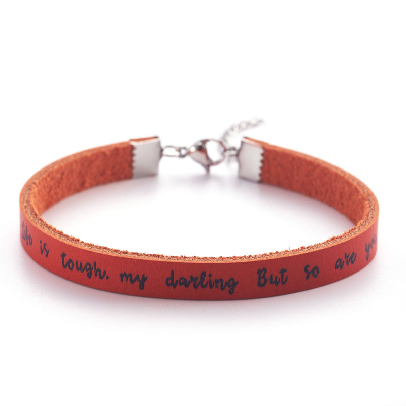 LPARKIN leather bracelet life is tough but so are you for women motivational gifts for women inspirational gifts for women best friend birthday gifts