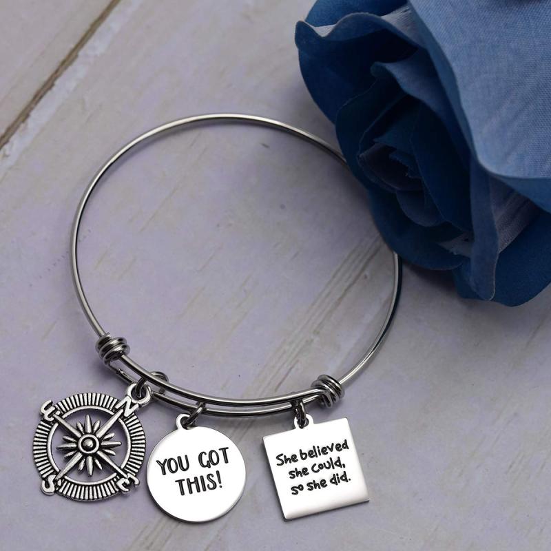 LParkin 2020 Graduation Gift You Got This Bracelet She Believed She Could So She Did Inspirational Jewelry Motivational Gifts Cancer Survivor Gift Get