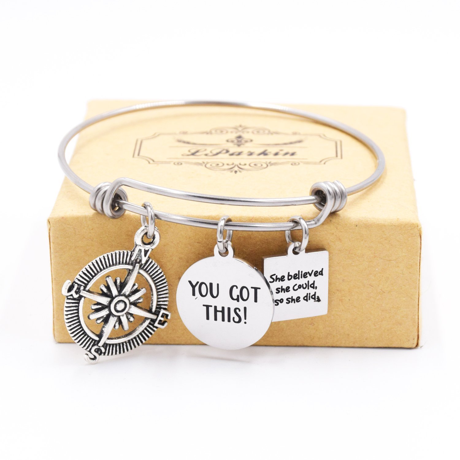 LParkin 2020 Graduation Gift You Got This Bracelet She Believed She Could So She Did Inspirational Jewelry Motivational Gifts Cancer Survivor Gift Get