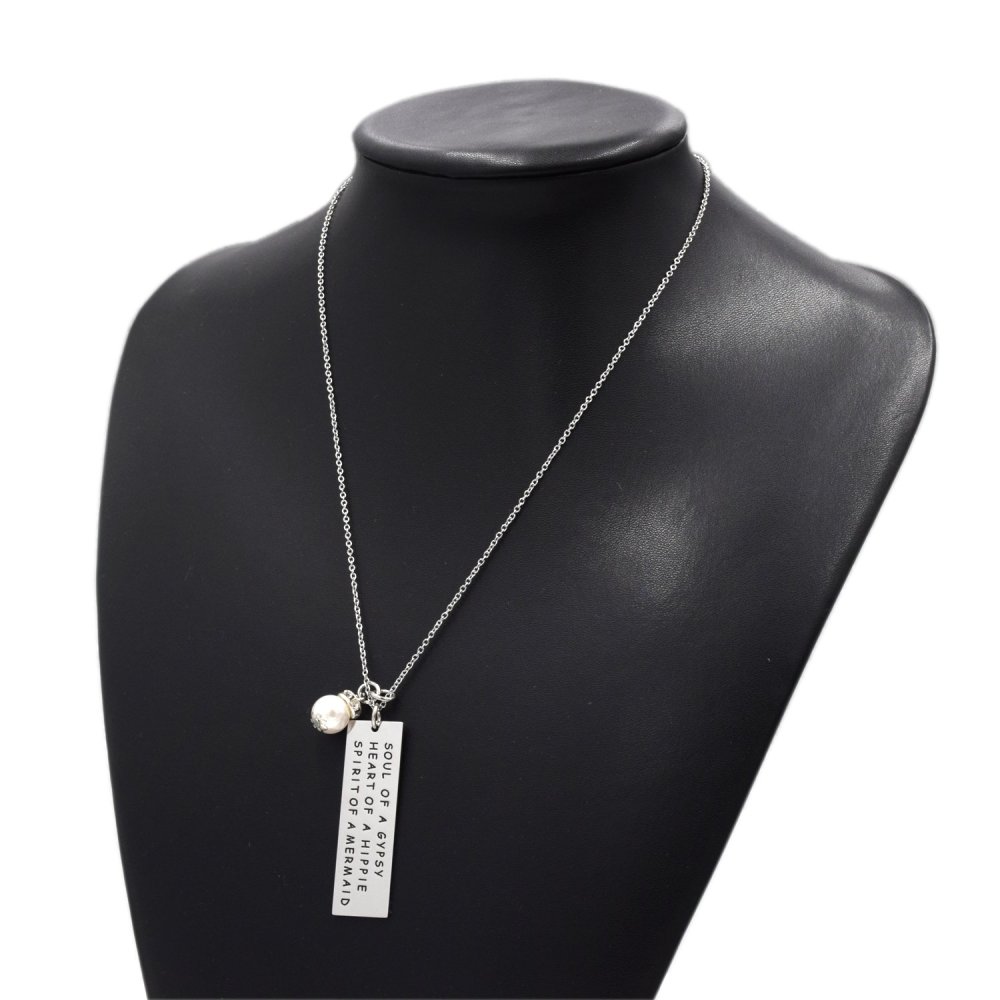 LParkin Soul of a Gypsy Necklace Sister Necklace Hippie Necklace Gift for Best Friend Mermaid Necklace