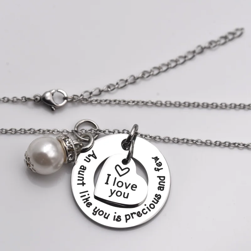 LParkin Aunt Christmas Necklace Jewelry an Aunt Like You is Precious and Few Sweet Auntie Necklace New Aunt Gift