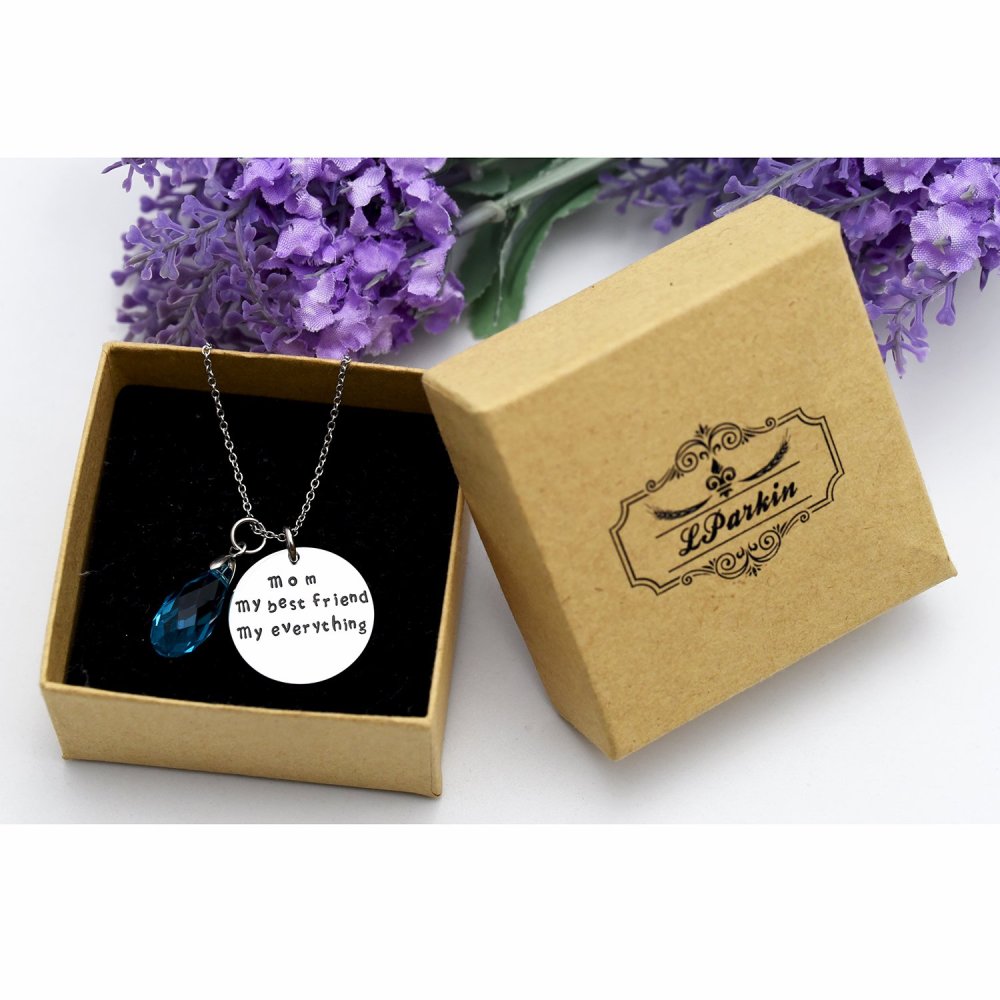 LParkin Necklaces for Mom My Best Friend My Everything Necklace Mom Jewelry
