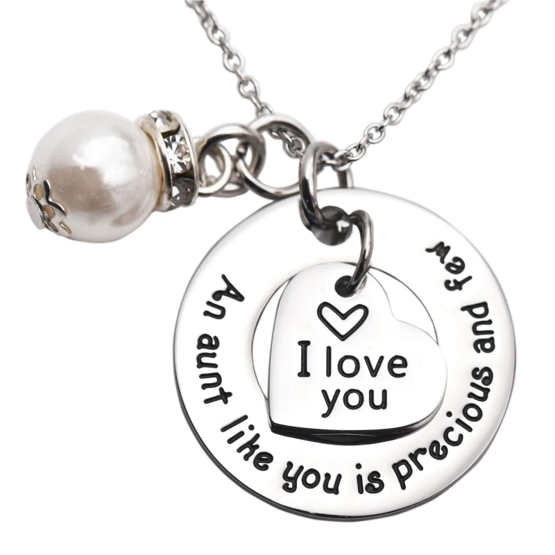 LParkin Aunt Christmas Necklace Jewelry an Aunt Like You is Precious and Few Sweet Auntie Necklace New Aunt Gift