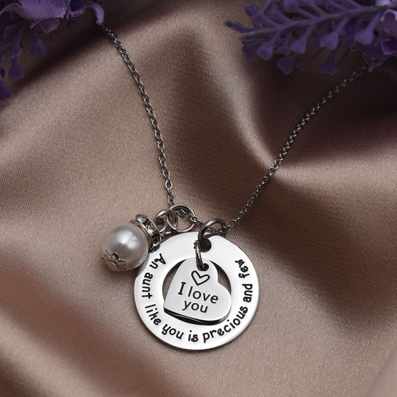 LParkin Aunt Christmas Necklace Jewelry an Aunt Like You is Precious and Few Sweet Auntie Necklace New Aunt Gift