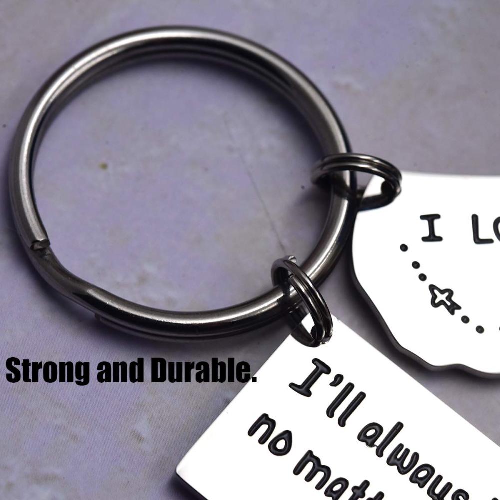 Love Keychains for Couples I Love You More Than The Miles Between Us I Will See You Soon Long I'll Always Love You No Matter The Distance Long