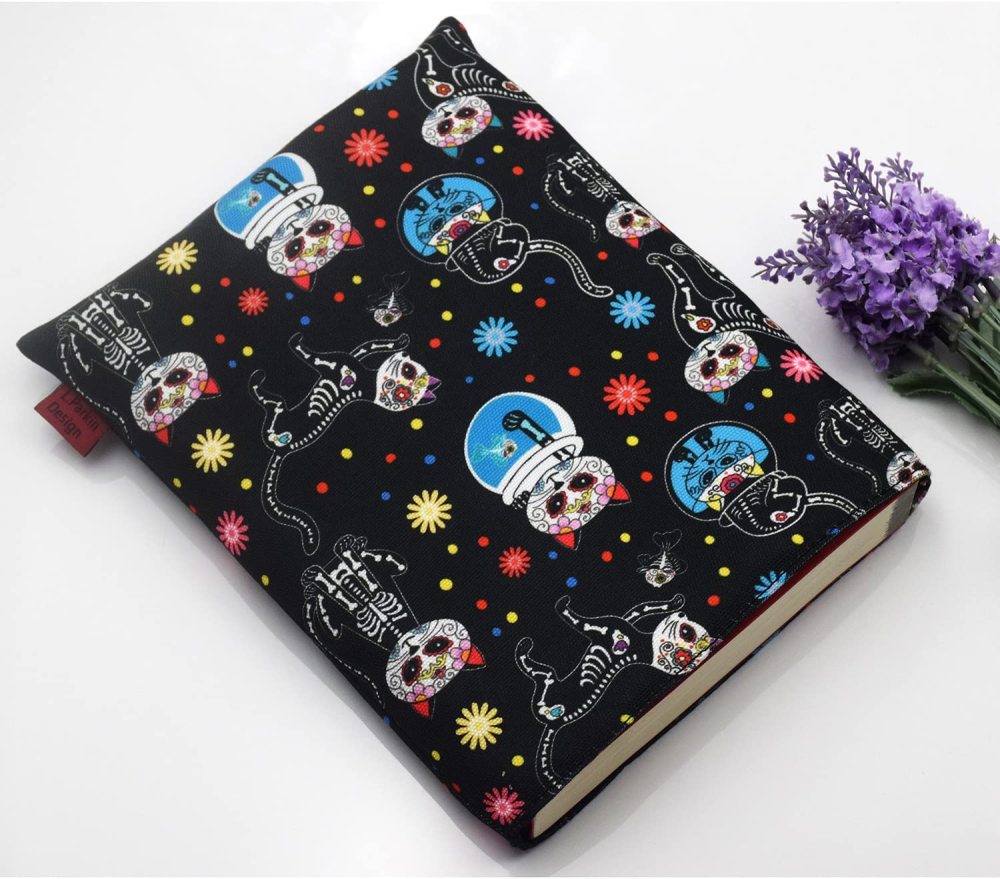 Book Sleeve Day of The Dead Cats Book Cover Medium Book Sleeves Teen Gift (Medium)