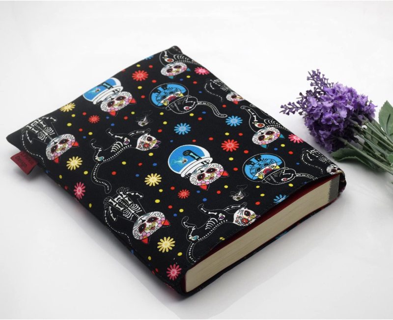 Book Sleeve Day of The Dead Cats Book Cover Medium Book Sleeves Teen Gift (Medium)