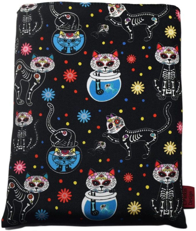 Book Sleeve Day of The Dead Cats Book Cover Medium Book Sleeves Teen Gift (Medium)