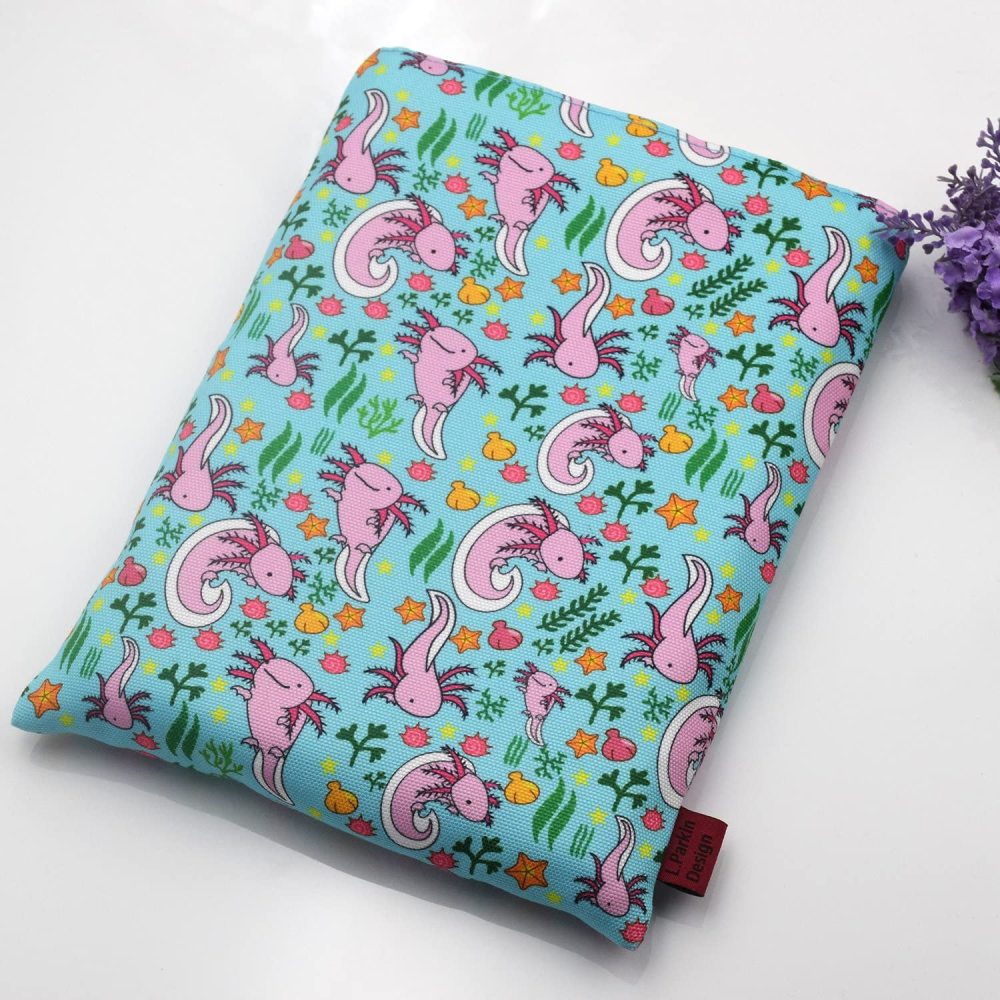 Book Sleeve Axolotl Book Cover Medium Book Sleeves Teen Gift (Medium)