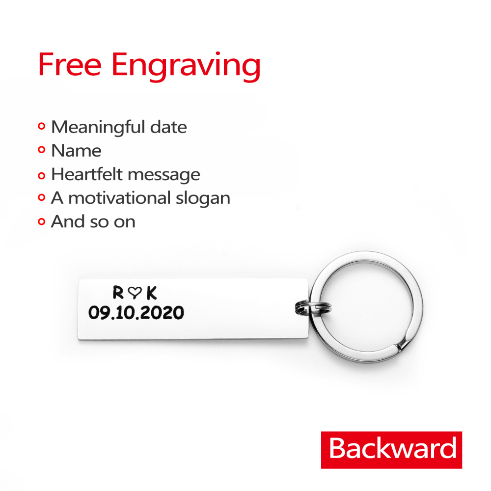 Drive Safe Keychain Drive Safe Handsome,i Love You Backside Personalized Keychain For Boyfriend，Boyfriend Keychain，Personalized Key Chains For Men