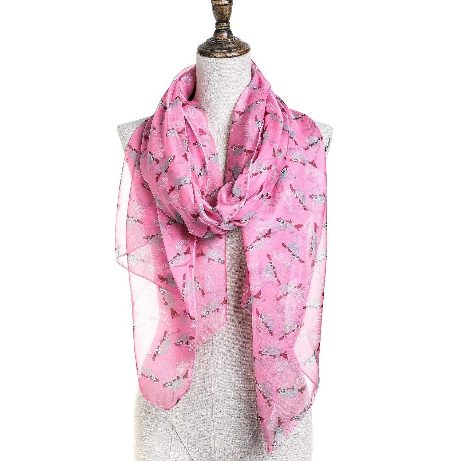 Sloth Women Scarves Lightweight Shawl Head Wraps