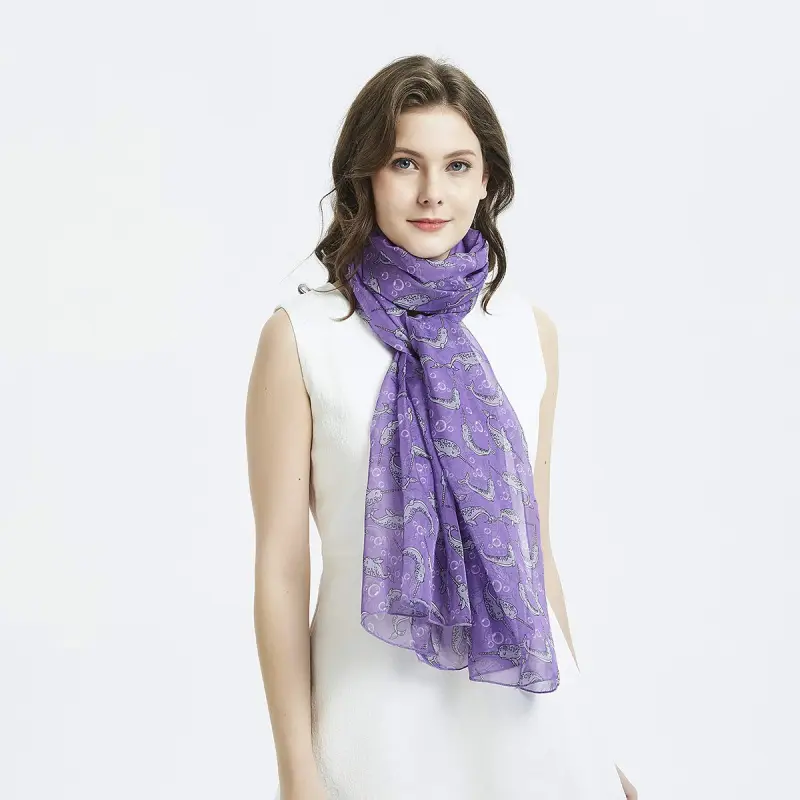 Narwhal Women Scarves Lightweight Shawl Head Wraps