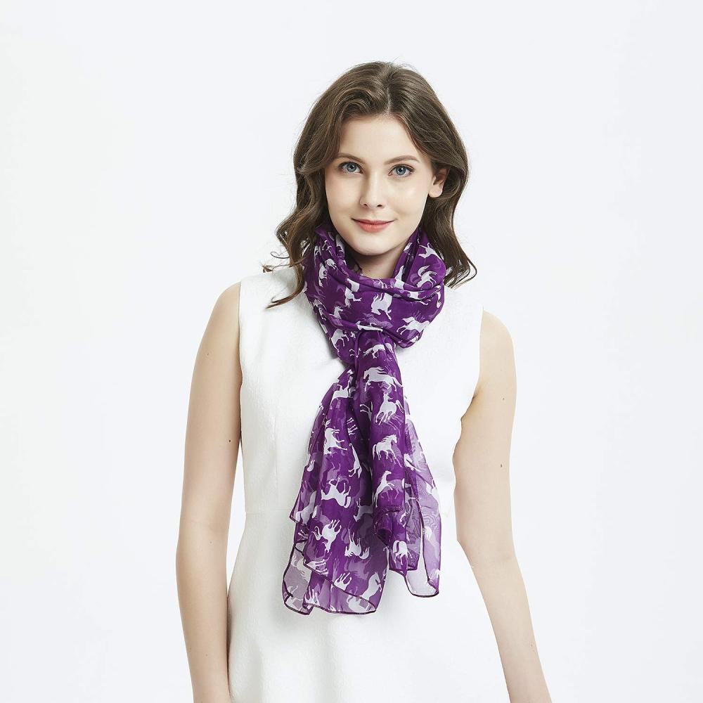 White Horse Women Scarves Lightweight Shawl Head Wraps