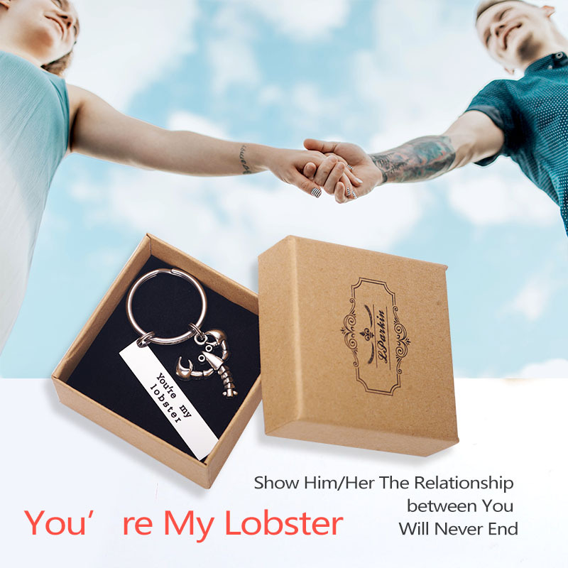 You're My Lobster Keychain Backside Personalized Friends TV Show  Keychain for Boyfriend