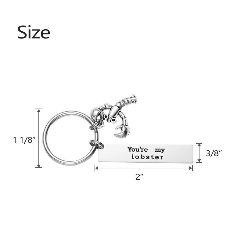 You're My Lobster Keychain Backside Personalized Friends TV Show  Keychain for Boyfriend
