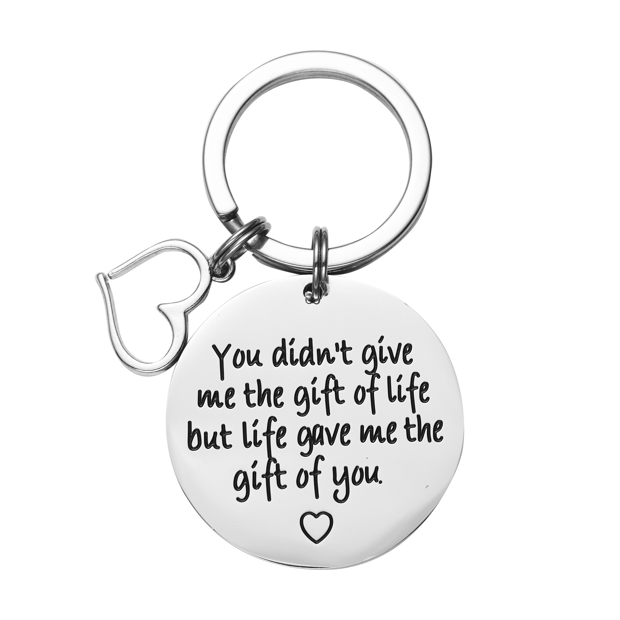 Stepmother Keychain You Didn't Give Me The Gift of Life But Life Gave Me The Gift of You Backside Personalized  Stepfather Gifts Bonus Dad Gifts Bonus