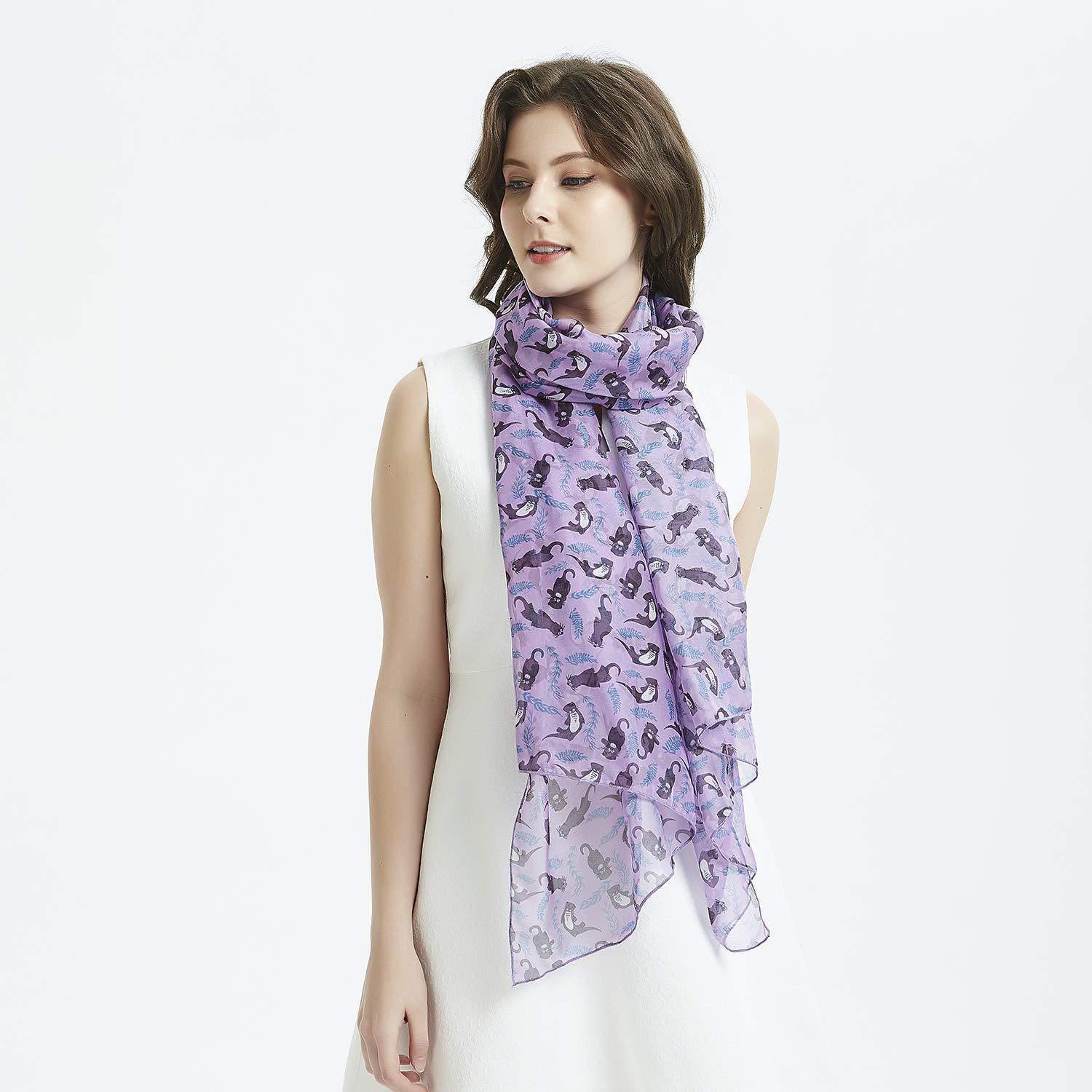Otters Women Scarves Lightweight Shawl Head Wraps