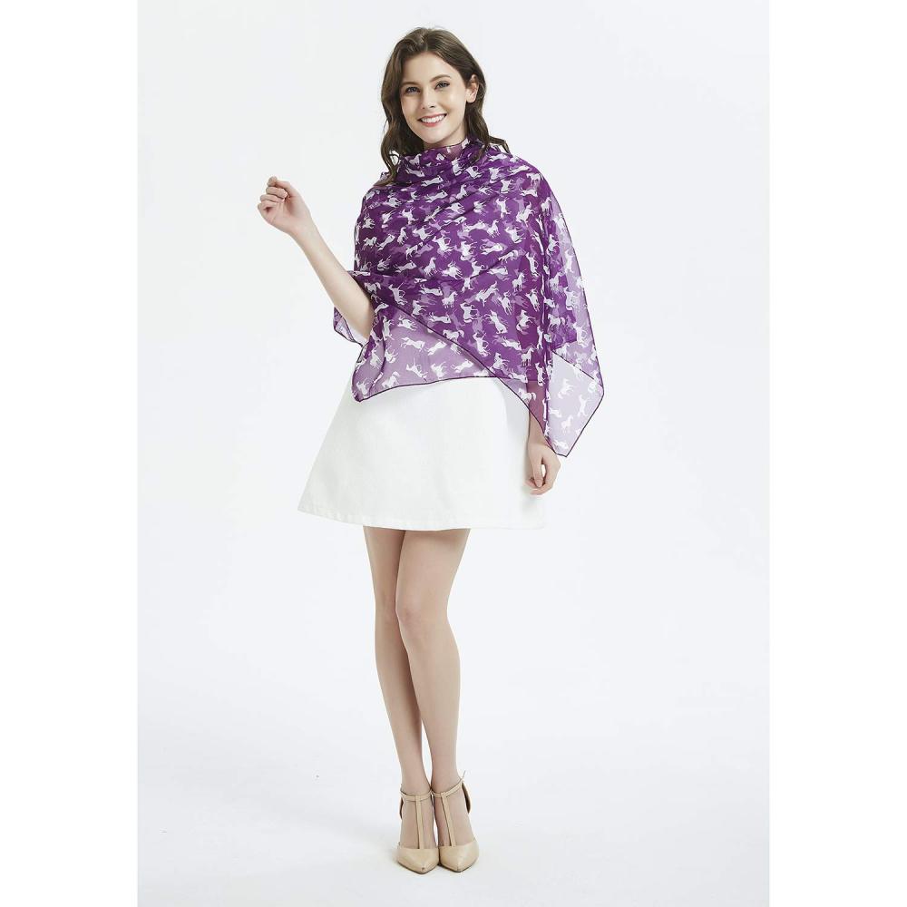 White Horse Women Scarves Lightweight Shawl Head Wraps