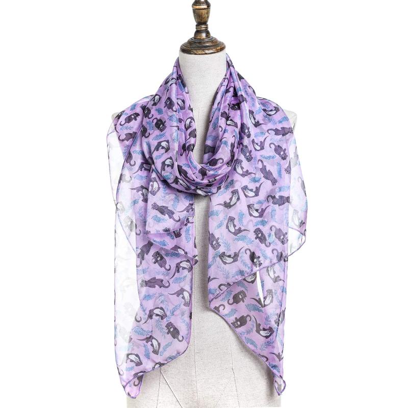 Otters Women Scarves Lightweight Shawl Head Wraps