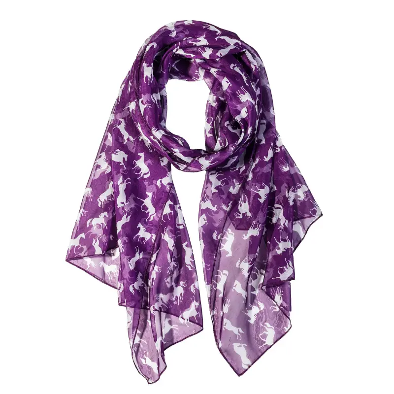 White Horse Women Scarves Lightweight Shawl Head Wraps