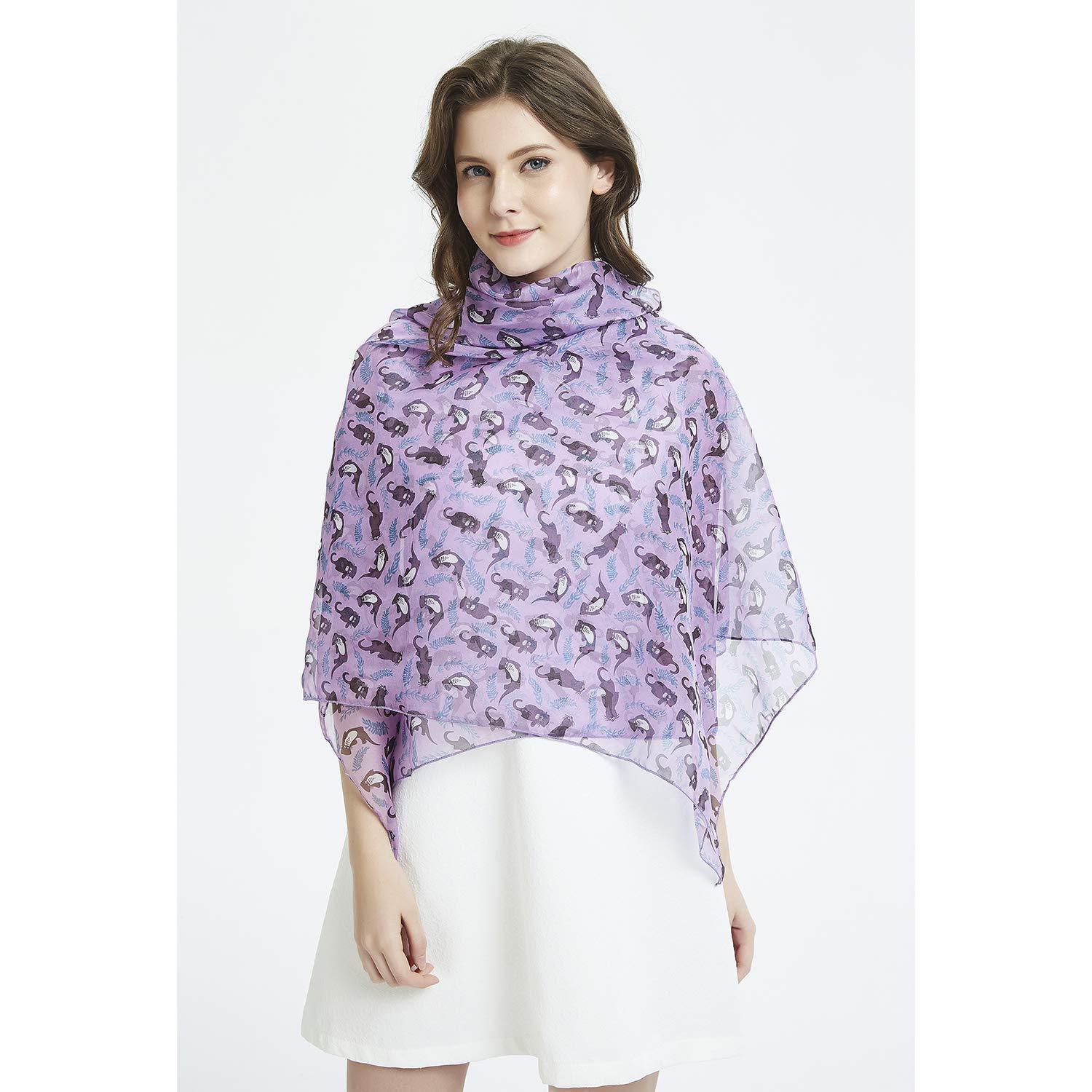 Otters Women Scarves Lightweight Shawl Head Wraps