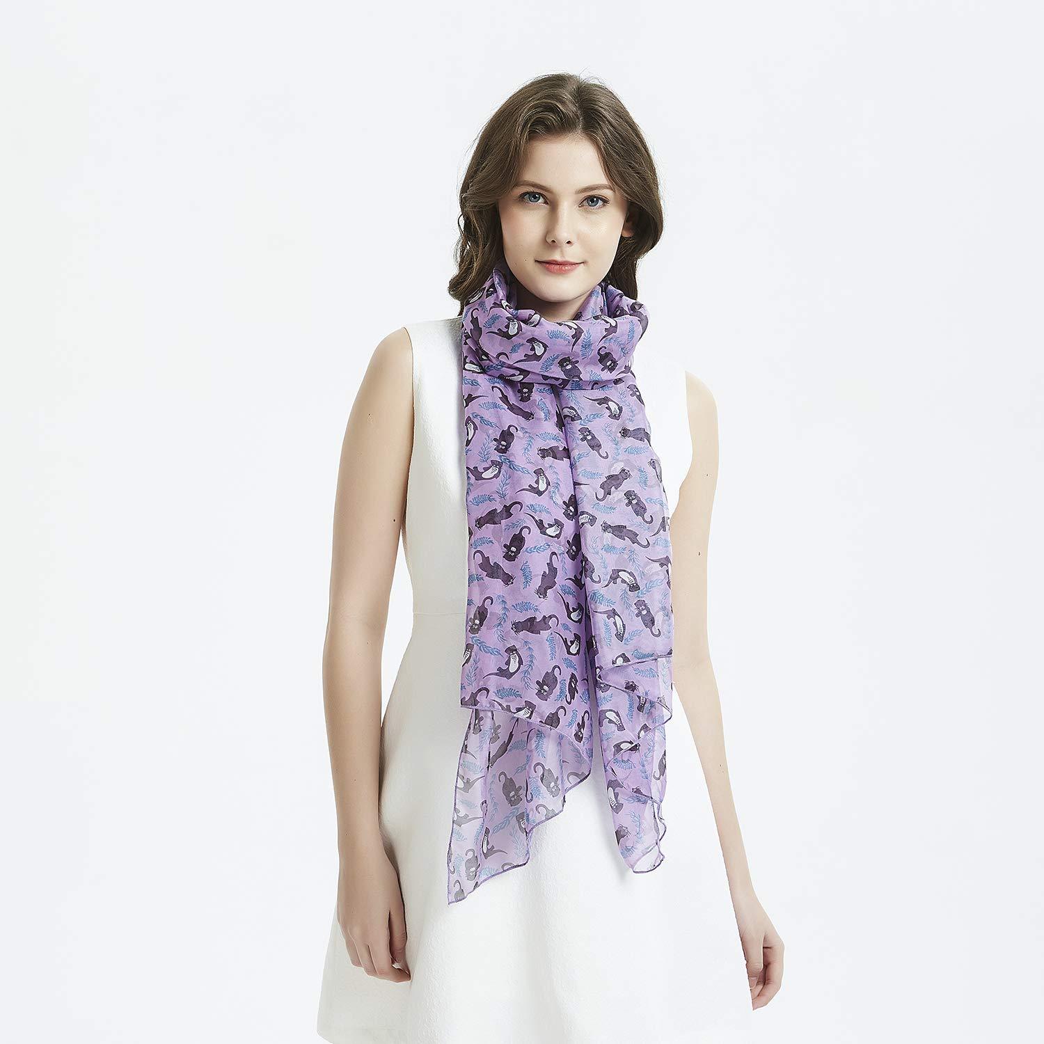 Otters Women Scarves Lightweight Shawl Head Wraps