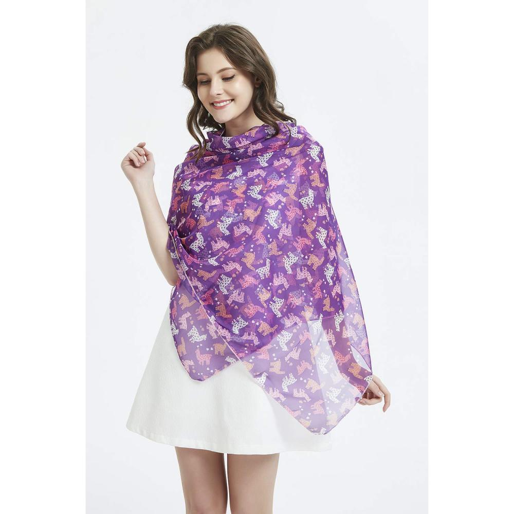 Llama Women Scarves Lightweight Shawl Head Wraps
