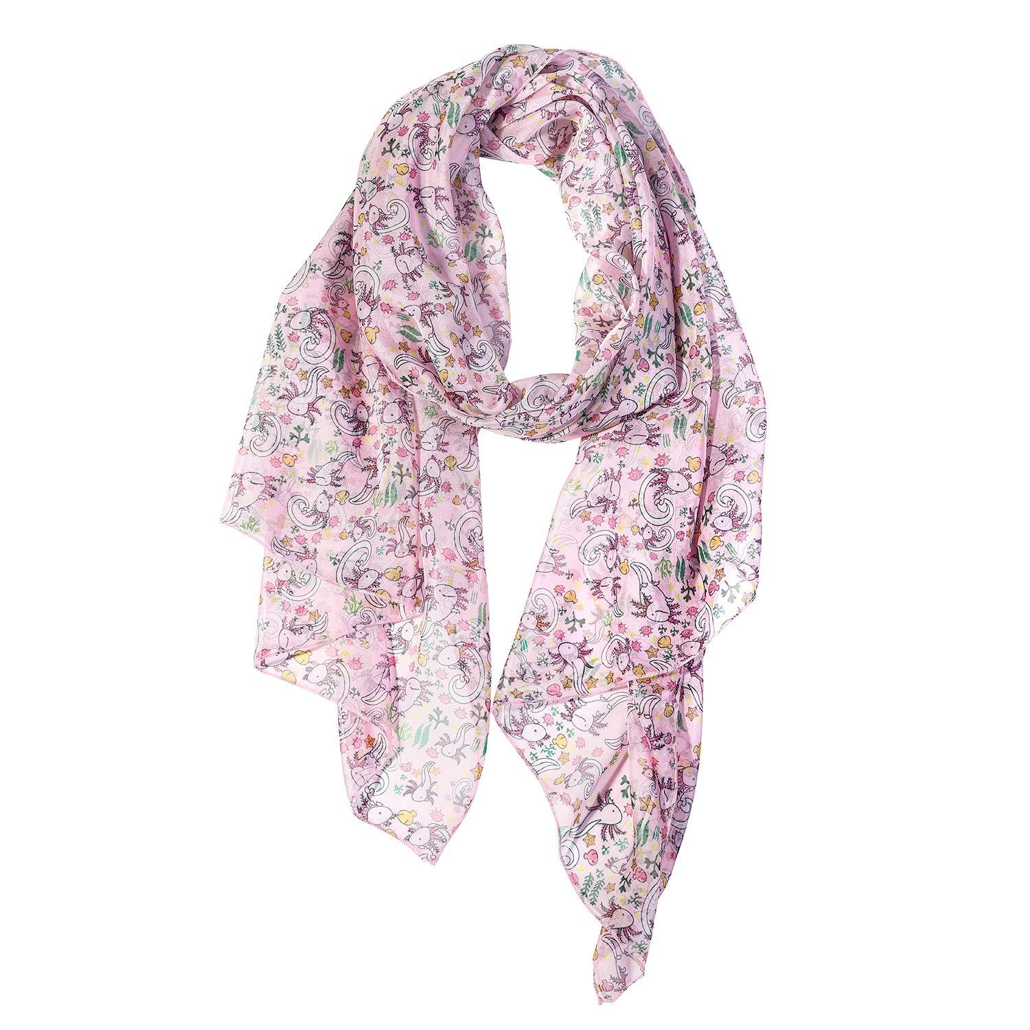 Axolotl Women Scarves Lightweight Shawl Head Wraps