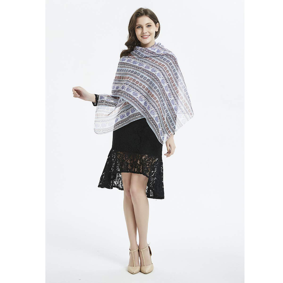Elephant Women Scarves Lightweight Shawl Head Wraps