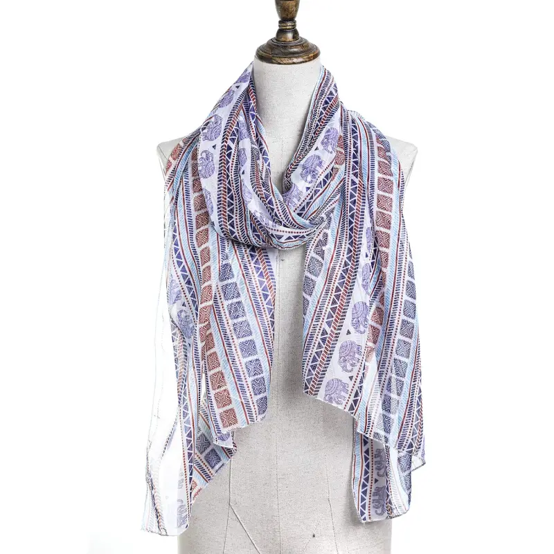 Elephant Women Scarves Lightweight Shawl Head Wraps