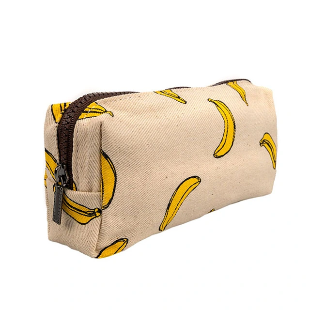 LParkin Bananas Students Super Large Gadget Capacity for Girls Gift Canvas Pencil Case Box Pen Bag Pouch Stationary Case Makeup Kawaii Cosmetic Cute