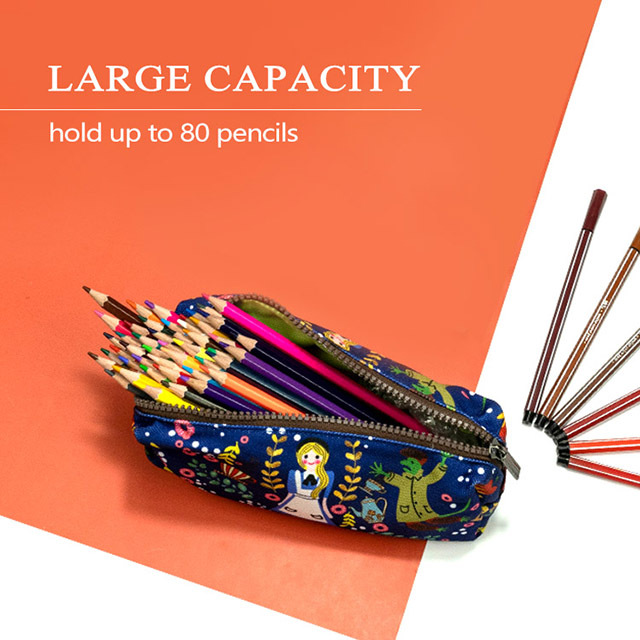 LParkin Alice in the Wonderland Pencil Case for Girls Pouch Teacher Gift Gadget Bag Make Up Case Cosmetic Bag Stationary School Supplies Kawaii Pencil
