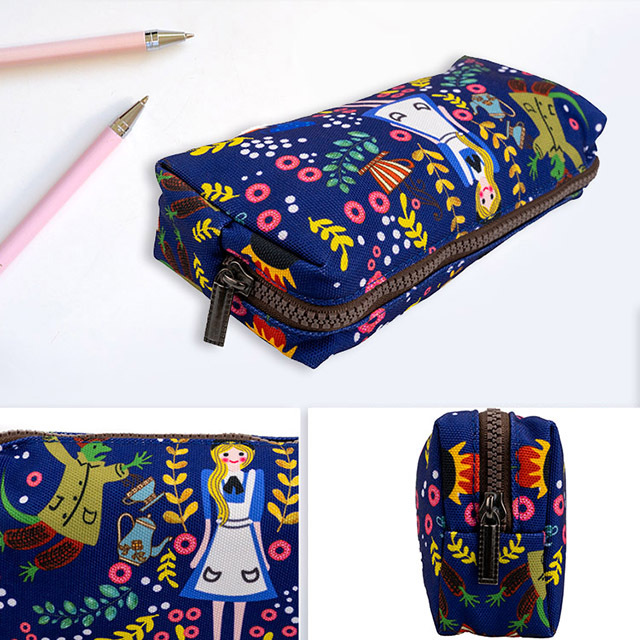 LParkin Alice in the Wonderland Pencil Case for Girls Pouch Teacher Gift Gadget Bag Make Up Case Cosmetic Bag Stationary School Supplies Kawaii Pencil