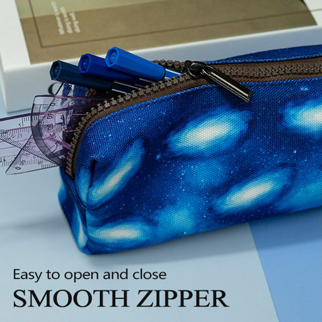 LParkin Galaxy Pencil Case for Boys Space Canvas Pen Bag Pouch Gadget Stationary Case Makeup Cosmetic Bag Students Box