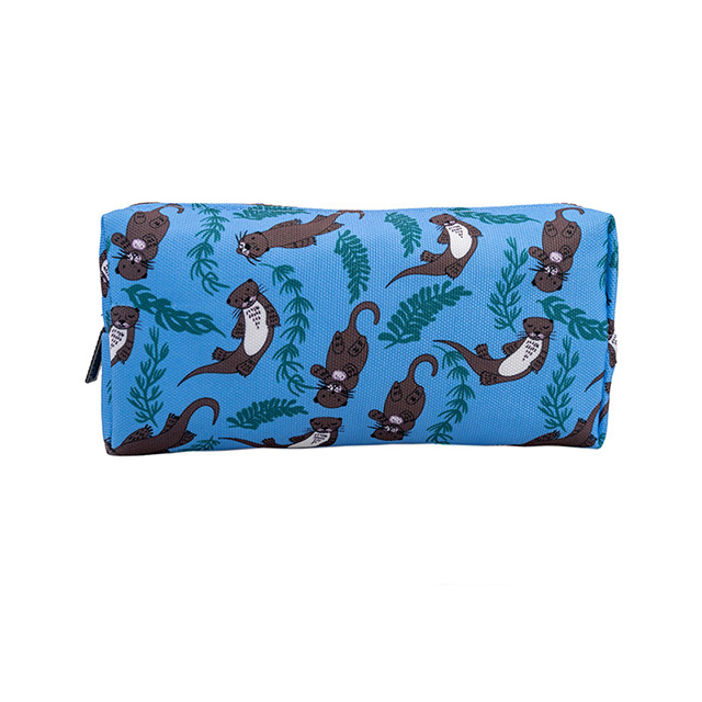 LParkin Cute Otter Pencil Case for girls Pouch Teacher Gift Gadget Bag Make Up Case Cosmetic Bag Stationary School Supplies Kawaii Pencil Box