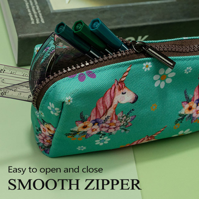 LParkin Cute Unicorn Pencil Case for Girls Pouch Teacher Gift Gadget Bag Make Up Case Cosmetic Bag Stationary School Supplies Kawaii Pencil Box