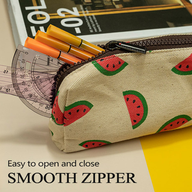 LParkin Cute Watermelon Pencil Case for Girls Pouch Teacher Gift Gadget Bag Make Up Case Cosmetic Bag Stationary School Supplies Kawaii Pencil Box