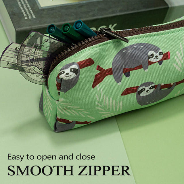LParkin Cute Sloth Pencil Case for Girls Pouch Teacher Gift Gadget Bag Make Up Case Cosmetic Bag Stationary School Supplies Kawaii Pencil Box