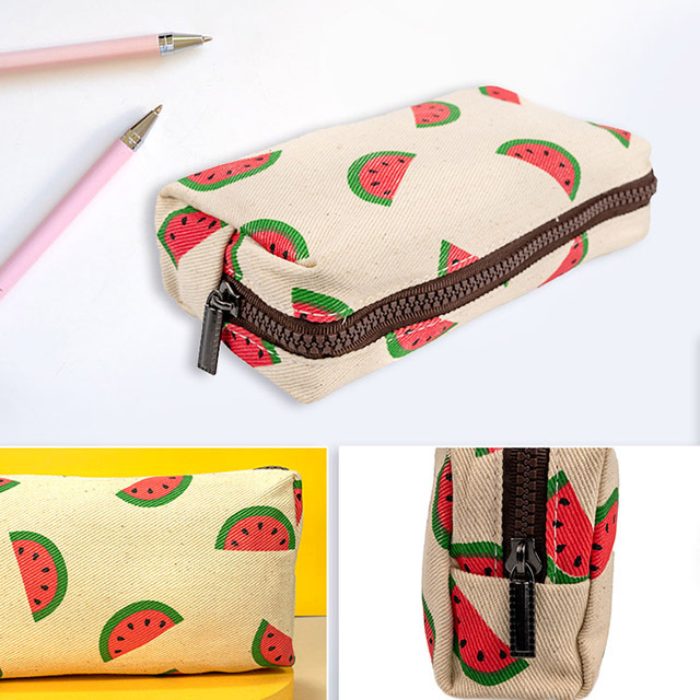 LParkin Cute Watermelon Pencil Case for Girls Pouch Teacher Gift Gadget Bag Make Up Case Cosmetic Bag Stationary School Supplies Kawaii Pencil Box