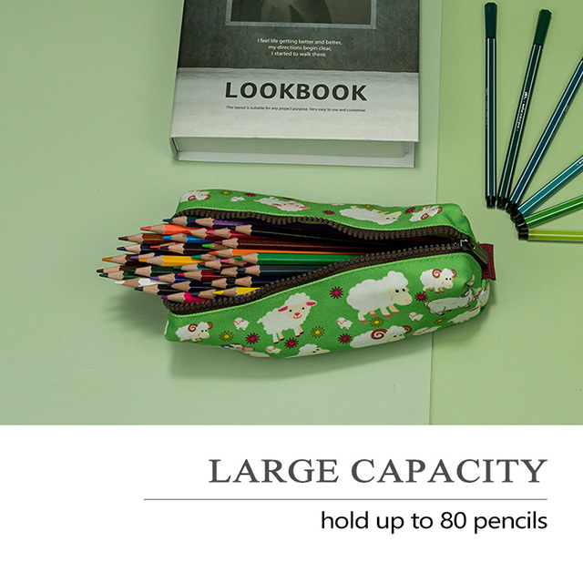 LParkin Cute Sheep Pencil Case for Girls Pouch Teacher Gift Gadget Bag Make Up Case Cosmetic Bag Stationary School Supplies Kawaii Pencil Box