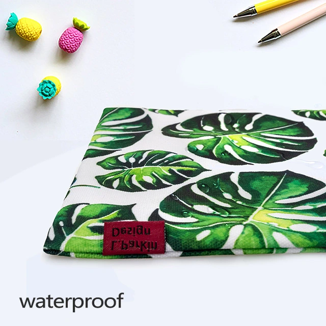 LParkin Tropical Leaves Book Sleeve Leaves Book Protector 10 Inch X 8 Inch Canvas Book Sleeves Teen Gifts