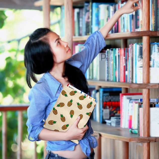 Pineapple Book Sleeve Book Cover Small Book Sleeves Teen Gift