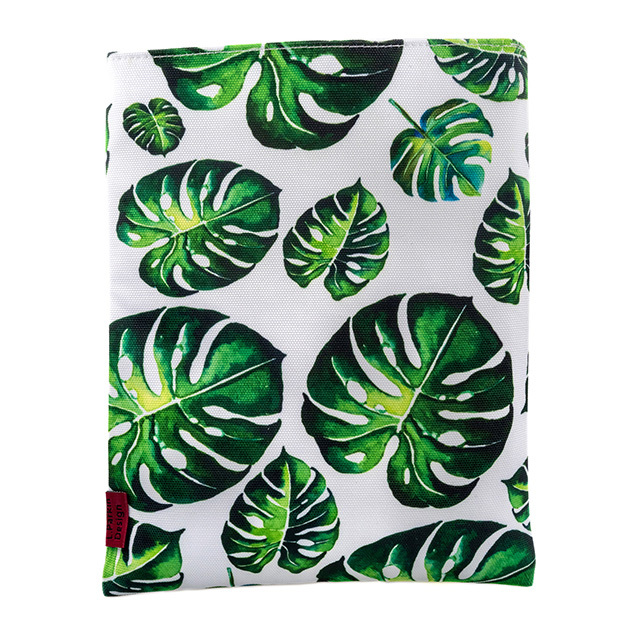 LParkin Tropical Leaves Book Sleeve Leaves Book Protector 10 Inch X 8 Inch Canvas Book Sleeves Teen Gifts