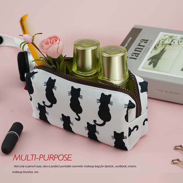 Black Cat Pencil Case Cute Stationary Cat Theme Pouch Back to School Teacher Gift Gadget Bag Make Up Case Cosmetic Bag