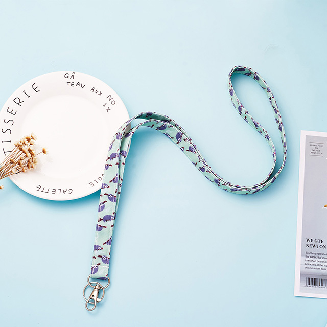 Sloth Cute Lanyard for ID Holder Cotton Fabric for Women Lanyard Teacher Gift Coworker Gift for Her Boss Keychain(Sloth)