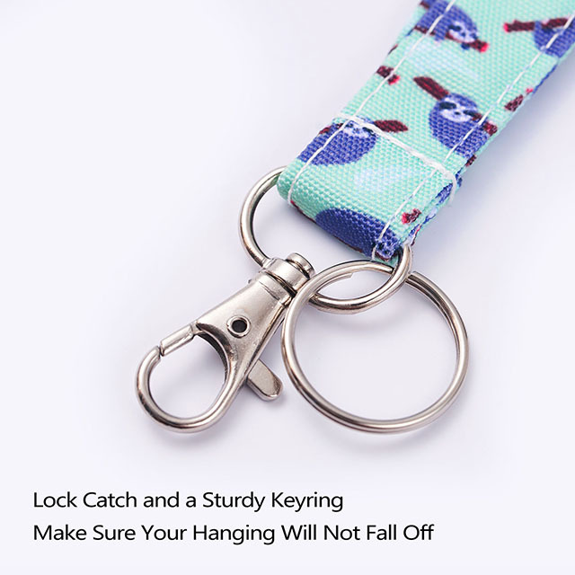 Sloth Cute Lanyard for ID Holder Cotton Fabric for Women Lanyard Teacher Gift Coworker Gift for Her Boss Keychain(Sloth)